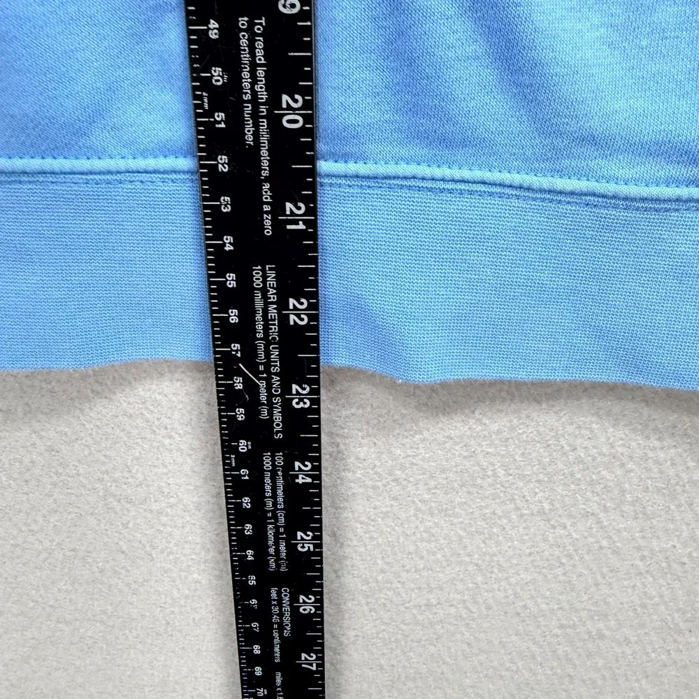 Nike Club Fleece Hoodie Womens Small Blue‎ Script Logo Raglan Sleeve Sweatshirt